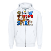 White small town big spirit baseball Zipper Hoodie - Zillion Design Studio