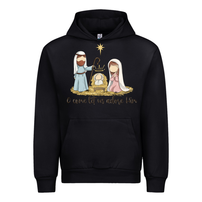 O Come Let Us Adore Him Urban Hoodie by MaliasSmallBusiness | Teevron
