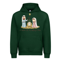 Forest Green o come let us adore him Urban Hoodie - MaliasSmallBusiness