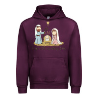 Mauve Wine o come let us adore him Urban Hoodie - MaliasSmallBusiness