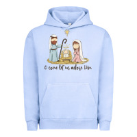 Pigment Grape Ice o come let us adore him Urban Hoodie - MaliasSmallBusiness