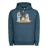 Pigment Midnight Navy o come let us adore him Urban Hoodie - MaliasSmallBusiness