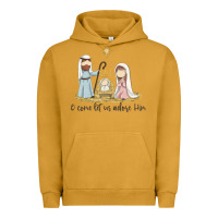 Pigment Peanut Butter o come let us adore him Urban Hoodie - MaliasSmallBusiness