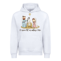 White o come let us adore him Urban Hoodie - MaliasSmallBusiness