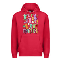 Cardinal teacher bunny's Premium Hoodie - MaliasSmallBusiness