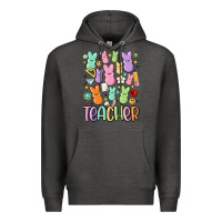 Charcoal Heather teacher bunny's Premium Hoodie - MaliasSmallBusiness