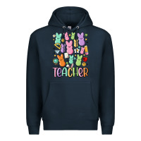 Navy teacher bunny's Premium Hoodie - MaliasSmallBusiness