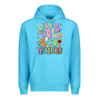 Ocean Blue teacher bunny's Premium Hoodie - MaliasSmallBusiness