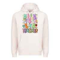 Pale Pink teacher bunny's Premium Hoodie - MaliasSmallBusiness