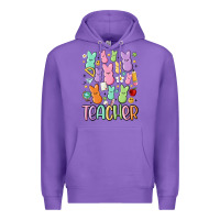 Purple teacher bunny's Premium Hoodie - MaliasSmallBusiness