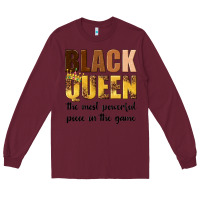 Burgundy black queen the most powerful piece in the game Long Sleeve Tee - texasbilliewilder