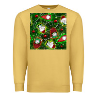 Antique Gold christmas gnomes seamless pattern Premium Sweatshirt - BundleAndBundleShop