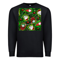 Black christmas gnomes seamless pattern Premium Sweatshirt - BundleAndBundleShop