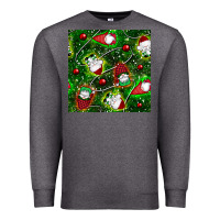 Charcoal Heather christmas gnomes seamless pattern Premium Sweatshirt - BundleAndBundleShop