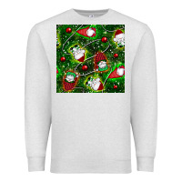 Oatmeal Heather christmas gnomes seamless pattern Premium Sweatshirt - BundleAndBundleShop