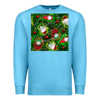 Ocean Blue christmas gnomes seamless pattern Premium Sweatshirt - BundleAndBundleShop