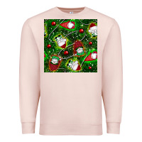 Pale Pink christmas gnomes seamless pattern Premium Sweatshirt - BundleAndBundleShop