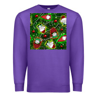 Purple christmas gnomes seamless pattern Premium Sweatshirt - BundleAndBundleShop