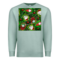 Seafoam christmas gnomes seamless pattern Premium Sweatshirt - BundleAndBundleShop