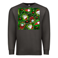 Smoke christmas gnomes seamless pattern Premium Sweatshirt - BundleAndBundleShop