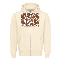 Sandshell distressed chocolate milkshake cowhide Zipper Hoodie - RanaPortraitStore