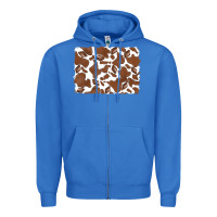 True Royal distressed chocolate milkshake cowhide Zipper Hoodie - RanaPortraitStore