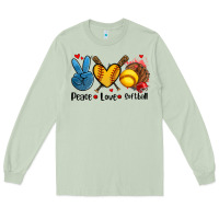 Matcha peace love  softball Long Sleeve Tee - AdoDesignShop