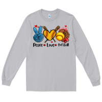 Moon Dust peace love  softball Long Sleeve Tee - AdoDesignShop