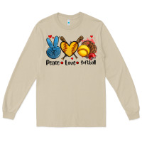 Mushroom peace love  softball Long Sleeve Tee - AdoDesignShop