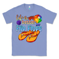 Colony Blue life is better in flip flops Classic Tee - texasbilliewilder