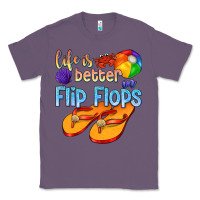 Lavender life is better in flip flops Classic Tee - texasbilliewilder
