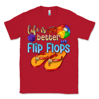 Red life is better in flip flops Classic Tee - texasbilliewilder