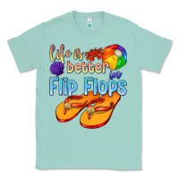 Seafoam life is better in flip flops Classic Tee - texasbilliewilder