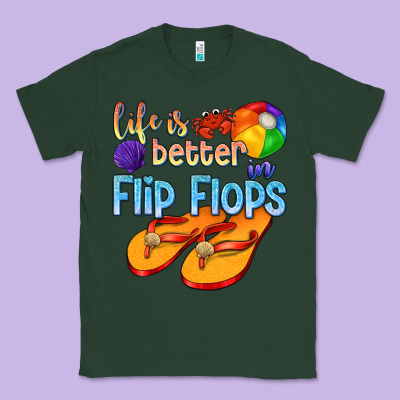 Life Is Better In Flip Flops Classic Tee Designed By Texasbilliewilder