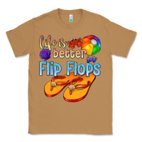 Toasted Coconut life is better in flip flops Classic Tee - texasbilliewilder