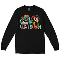 Black school custodian Long Sleeve Tee - Zillion Design Studio