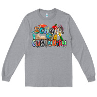 Heather Grey school custodian Long Sleeve Tee - Zillion Design Studio
