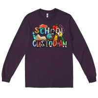 Plum school custodian Long Sleeve Tee - Zillion Design Studio