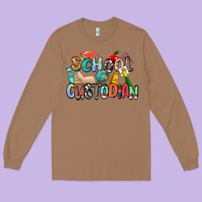 School Custodian Long Sleeve Tee Designed By Zillion Design Studio