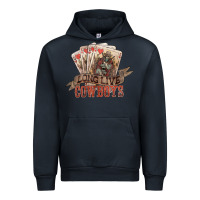 Navy long live cowboys cards Urban Hoodie - NancyCooperArtShop
