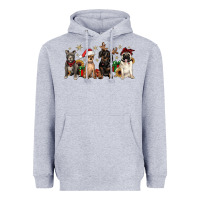 Heather Grey christmas chihuahua pitbull pug dachshund Heavyweight Hoodie - JahusDesignShop
