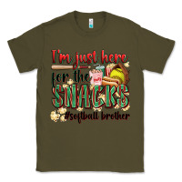 Army Green i'm just here for the snacks #softball brother Classic Tee - Zillion Design Studio