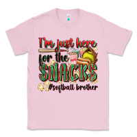Bubblegum Pink i'm just here for the snacks #softball brother Classic Tee - Zillion Design Studio