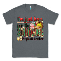 Charcoal Heather i'm just here for the snacks #softball brother Classic Tee - Zillion Design Studio