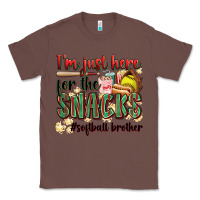 Chestnut i'm just here for the snacks #softball brother Classic Tee - Zillion Design Studio