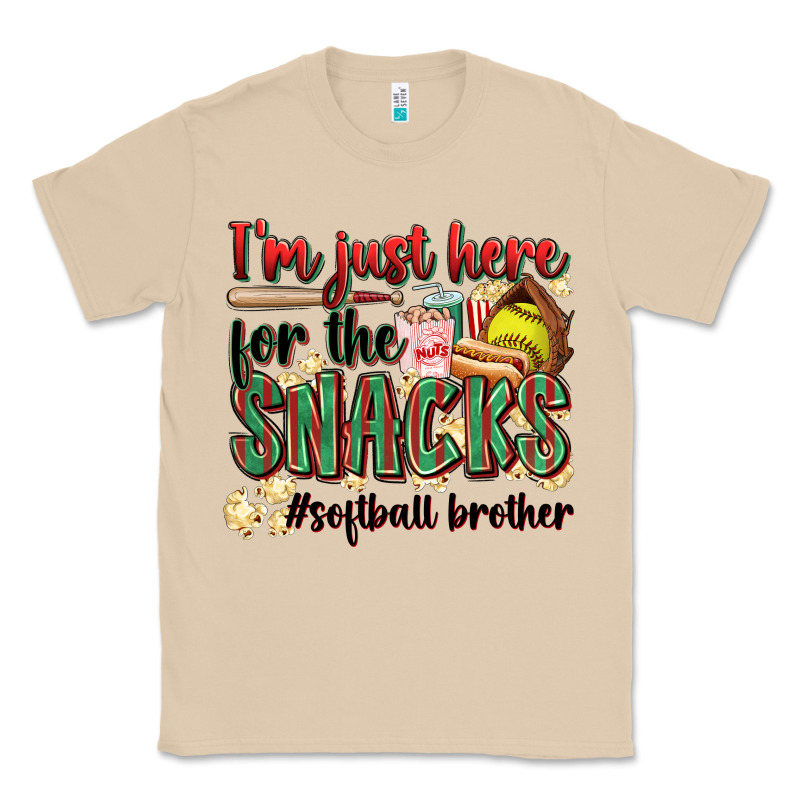 I'm Just Here For The Snacks #softball Brother Classic Tee by Zillion Design Studio | Teevron