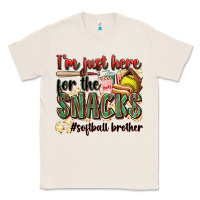 Natural i'm just here for the snacks #softball brother Classic Tee - Zillion Design Studio