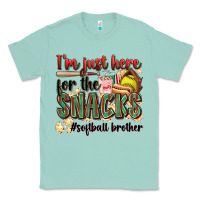 Seafoam i'm just here for the snacks #softball brother Classic Tee - Zillion Design Studio