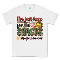 White i'm just here for the snacks #softball brother Classic Tee - Zillion Design Studio