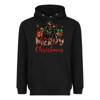 Black merry christmas dachshund Heavyweight Hoodie - JahusDesignShop
